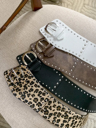 Big Douche Studded Wide Leather Belt