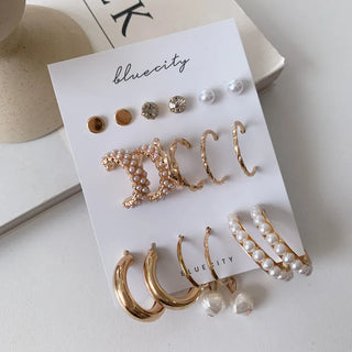 Pearl Selling Stud Ring Earring Set