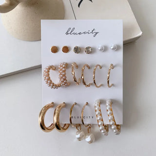 Pearl Selling Stud Ring Earring Set