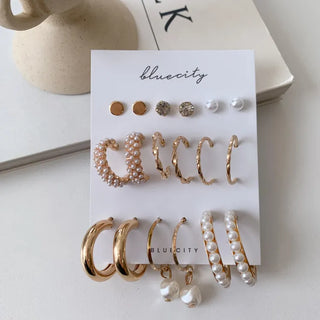 Pearl Selling Stud Ring Earring Set