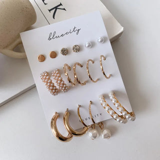 Pearl Selling Stud Ring Earring Set