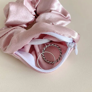 Zipper Storage Daily Hair Scrunchie