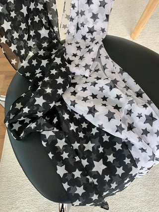 Star Rain Pattern Translucent Chiffon Long Muffler Scarf