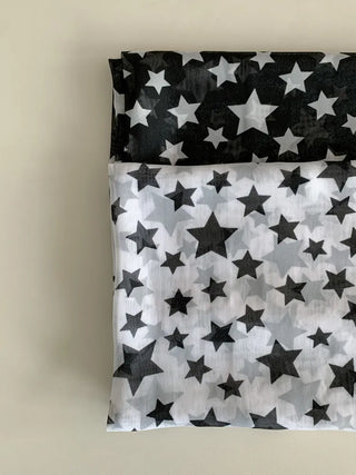Star Rain Pattern Translucent Chiffon Long Muffler Scarf