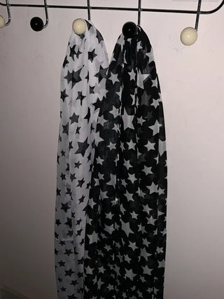 Star Rain Pattern Translucent Chiffon Long Muffler Scarf