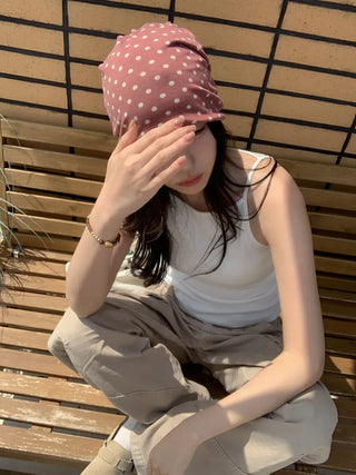 Dual Dot Twist Beanie Hat