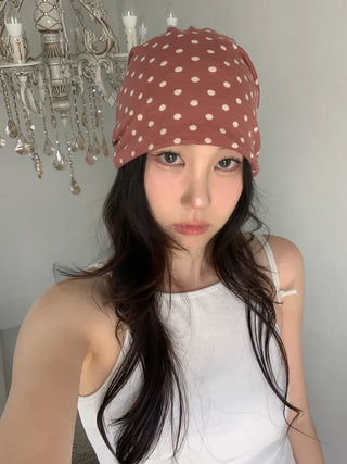 Dual Dot Twist Beanie Hat