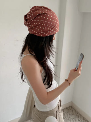 Dual Dot Twist Beanie Hat
