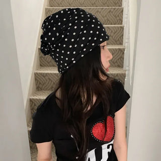 Dual Dot Twist Beanie Hat