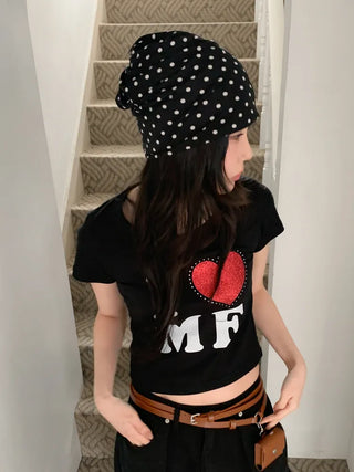Dual Dot Twist Beanie Hat