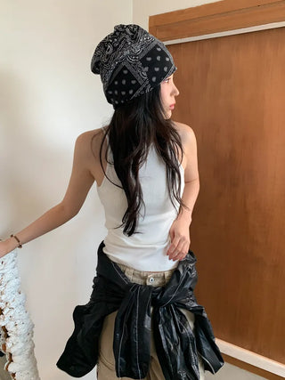 Disstored Paisley Twist Pattern Beanie Hat