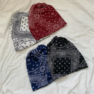 Disstored Paisley Twist Pattern Beanie Hat