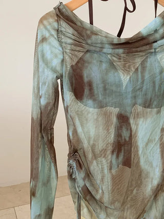 Mixed Print Cover-up Set Bikini Swimwear