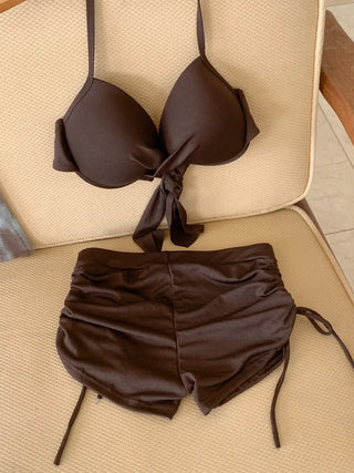 Mixed Print Cover-up Set Bikini Swimwear