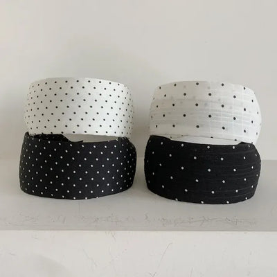 Retro Dot Wide Headband Hairband