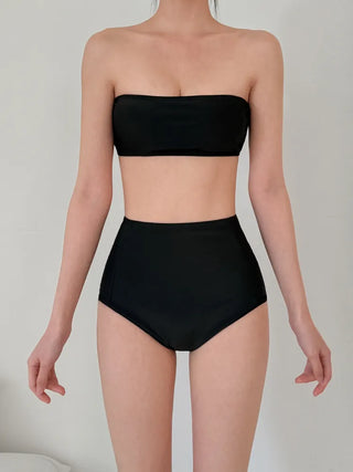 Standard Black and White Cardigan Skirt Set Bikini Swimwear