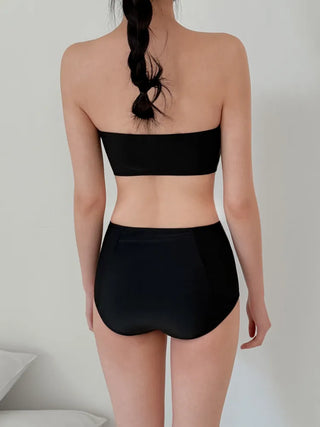 Standard Black and White Cardigan Skirt Set Bikini Swimwear