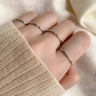 Non-tarnishing Surgical Steel Only You Couple Rings Cubic Zirconia Rings