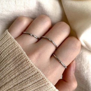 Non-tarnishing Surgical Steel Only You Couple Rings Cubic Zirconia Rings