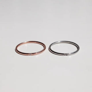 Non-tarnishing Surgical Steel Only You Couple Rings Cubic Zirconia Rings