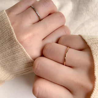 Non-tarnishing Surgical Steel Only You Couple Rings Cubic Zirconia Rings