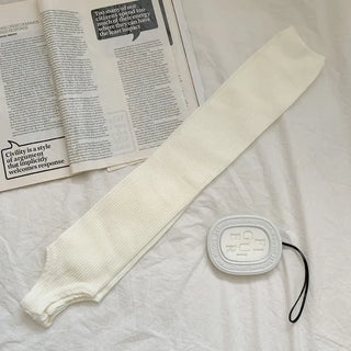 Fine Ribbed Pleated Foot Warmer Socks Long Leg Warmers