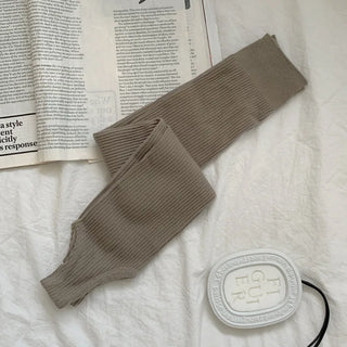 Fine Ribbed Pleated Foot Warmer Socks Long Leg Warmers