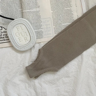 Fine Ribbed Pleated Foot Warmer Socks Long Leg Warmers