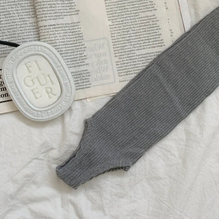 Fine Ribbed Pleated Foot Warmer Socks Long Leg Warmers
