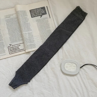 Fine Ribbed Pleated Foot Warmer Socks Long Leg Warmers