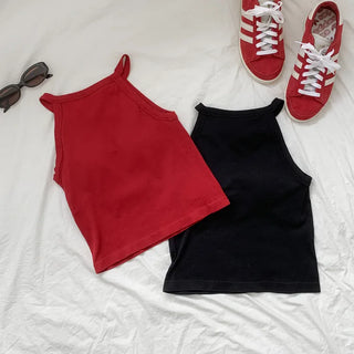 Sling Halterneck Ribbed Cupid Bralette Sleeveless