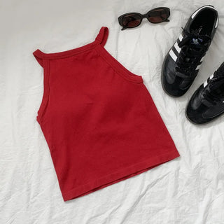 Sling Halterneck Ribbed Cupid Bralette Sleeveless