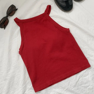 Sling Halterneck Ribbed Cupid Bralette Sleeveless