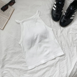 Sling Halterneck Ribbed Cupid Bralette Sleeveless