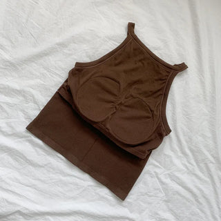 Sling Halterneck Ribbed Cupid Bralette Sleeveless