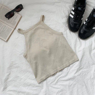 Sling Halterneck Ribbed Cupid Bralette Sleeveless