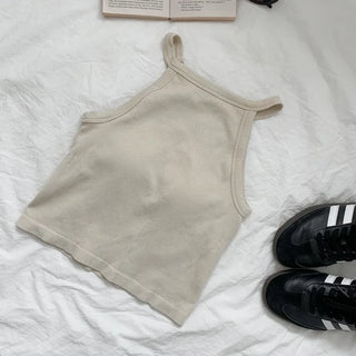 Sling Halterneck Ribbed Cupid Bralette Sleeveless