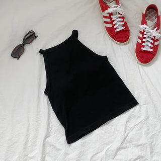 Sling Halterneck Ribbed Cupid Bralette Sleeveless