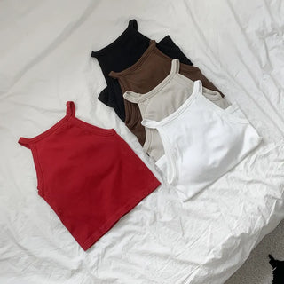 Sling Halterneck Ribbed Cupid Bralette Sleeveless