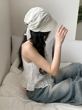 Peaked Fleece Scarf Bandana Cap