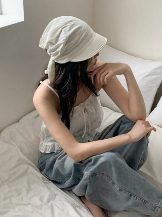 Peaked Fleece Scarf Bandana Cap