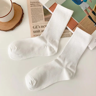 Sturdy Leggings Socks Plain Ribbed Ankle Socks Long Socks