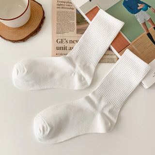 Sturdy Leggings Socks Plain Ribbed Ankle Socks Long Socks