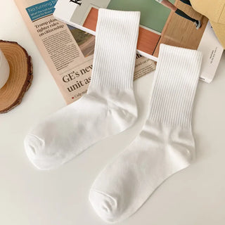 Sturdy Leggings Socks Plain Ribbed Ankle Socks Long Socks