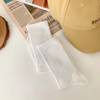 Sturdy Leggings Socks Plain Ribbed Ankle Socks Long Socks