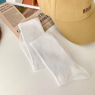 Sturdy Leggings Socks Plain Ribbed Ankle Socks Long Socks