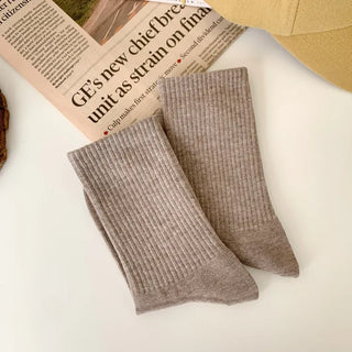 Sturdy Leggings Socks Plain Ribbed Ankle Socks Long Socks