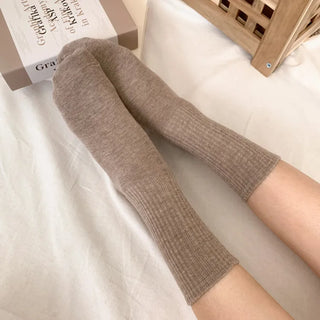 Sturdy Leggings Socks Plain Ribbed Ankle Socks Long Socks