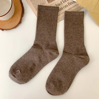Sturdy Leggings Socks Plain Ribbed Ankle Socks Long Socks
