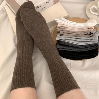 Sturdy Leggings Socks Plain Ribbed Ankle Socks Long Socks